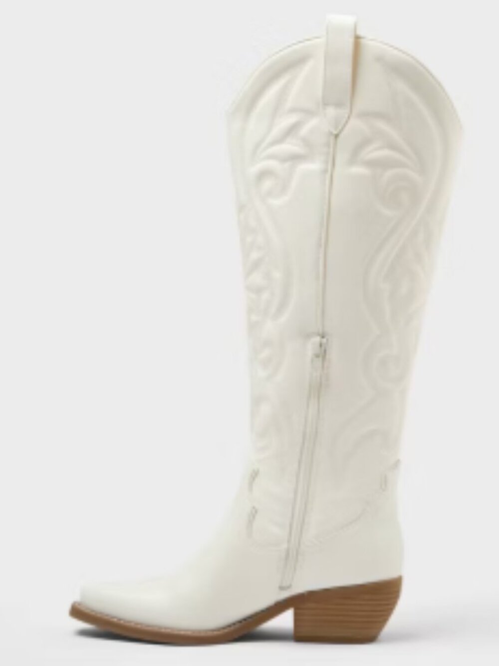 Wild Fable - Kenzi Tall Western Boot - Ivory
